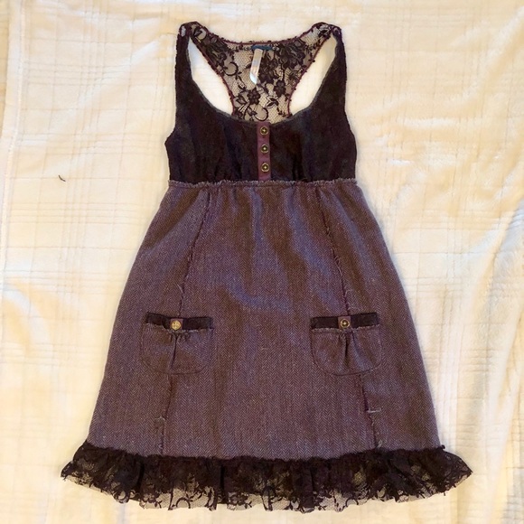 Free People lace and tweed dress - Picture 2 of 5